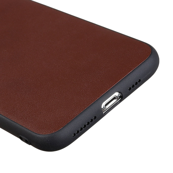 Estuche protector de textura de piel de cordero de cuero genuino
