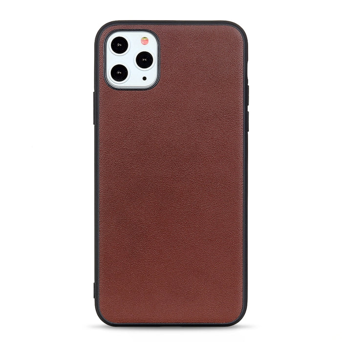 Estuche protector de textura de piel de cordero de cuero genuino