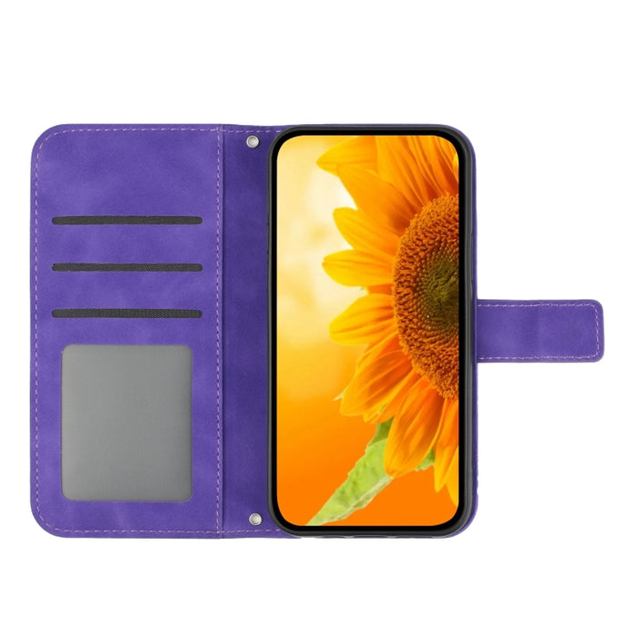 Skin Feel Sun Flower Pattern Flip Funda de cuero para teléfono con cordón, For Xiaomi Redmi 11 Prime 4G, For Xiaomi Redmi 11 Prime 5G, For Xiaomi Redmi Note 12 China, For Xiaomi Redmi Note 12 Pro 5G China                                                ...