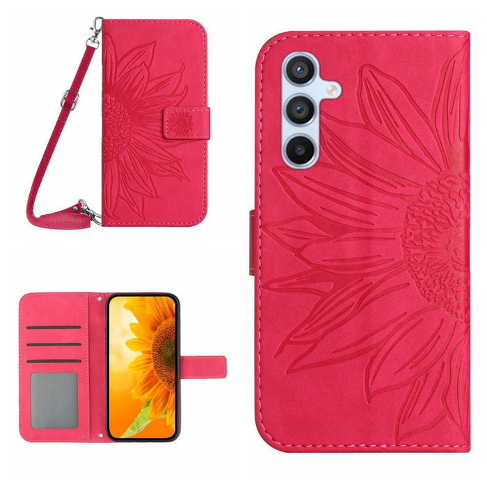 Skin Feel Sun Flower Pattern Flip Funda de cuero para teléfono con cordón, For Xiaomi Redmi 11 Prime 4G, For Xiaomi Redmi 11 Prime 5G, For Xiaomi Redmi Note 12 China, For Xiaomi Redmi Note 12 Pro 5G China                                                ...