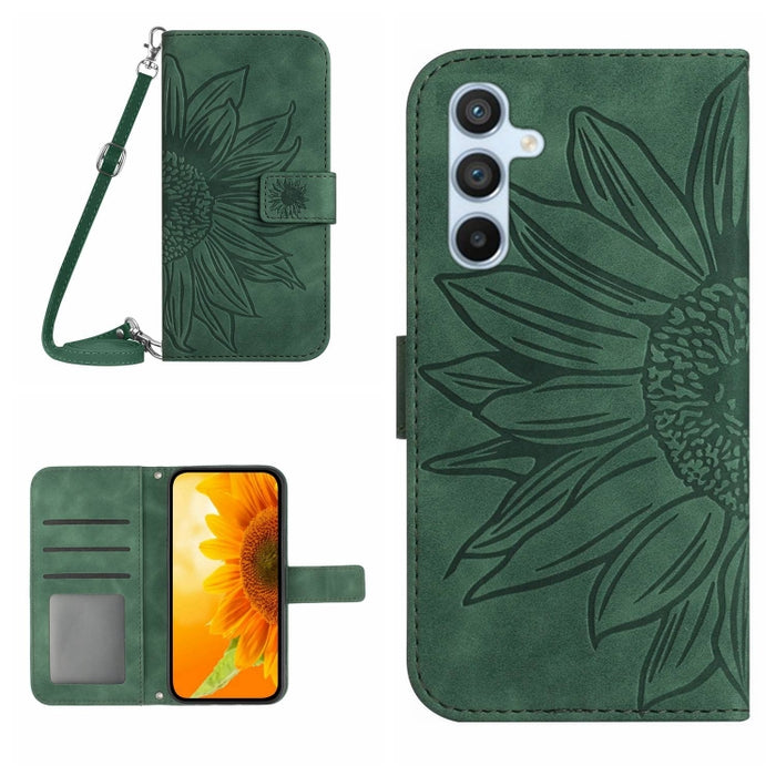 Skin Feel Sun Flower Pattern Flip Funda de cuero para teléfono con cordón, For Xiaomi Redmi 11 Prime 4G, For Xiaomi Redmi 11 Prime 5G, For Xiaomi Redmi Note 12 China, For Xiaomi Redmi Note 12 Pro 5G China                                                ...