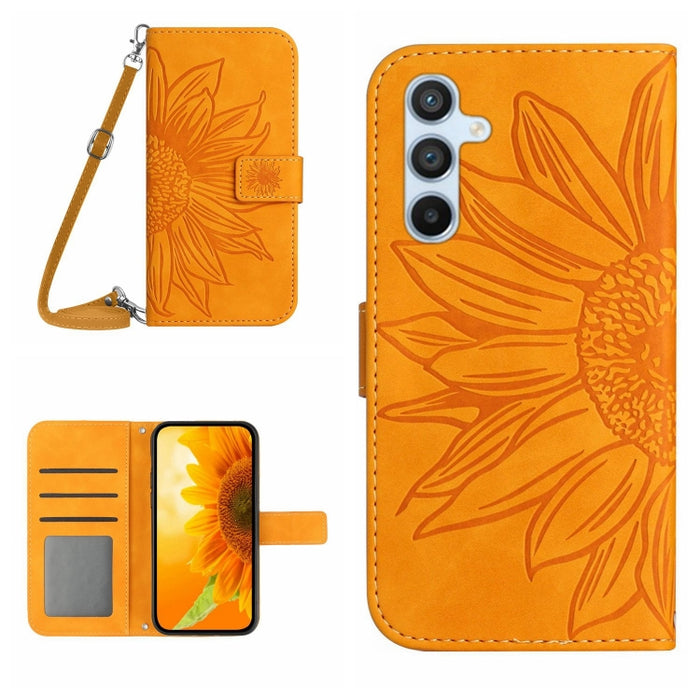 Skin Feel Sun Flower Pattern Flip Funda de cuero para teléfono con cordón, For Xiaomi Redmi 11 Prime 4G, For Xiaomi Redmi 11 Prime 5G, For Xiaomi Redmi Note 12 China, For Xiaomi Redmi Note 12 Pro 5G China                                                ...