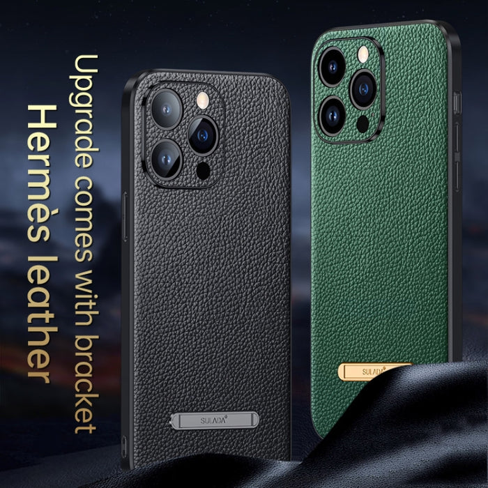SULADA Famosa serie artesanal Litchi Leather PC + TPU Phone Case, For iPhone 14, For iPhone 14 Plus, For iPhone 14 Pro, For iPhone 14 Pro Max