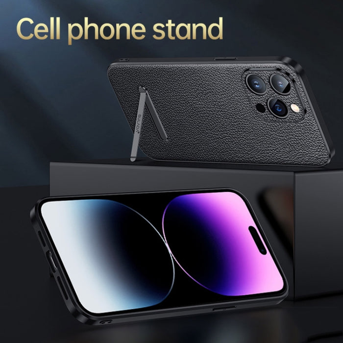 SULADA Famosa serie artesanal Litchi Leather PC + TPU Phone Case, For iPhone 14, For iPhone 14 Plus, For iPhone 14 Pro, For iPhone 14 Pro Max