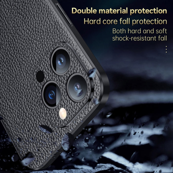 SULADA Famosa serie artesanal Litchi Leather PC + TPU Phone Case, For iPhone 14, For iPhone 14 Plus, For iPhone 14 Pro, For iPhone 14 Pro Max