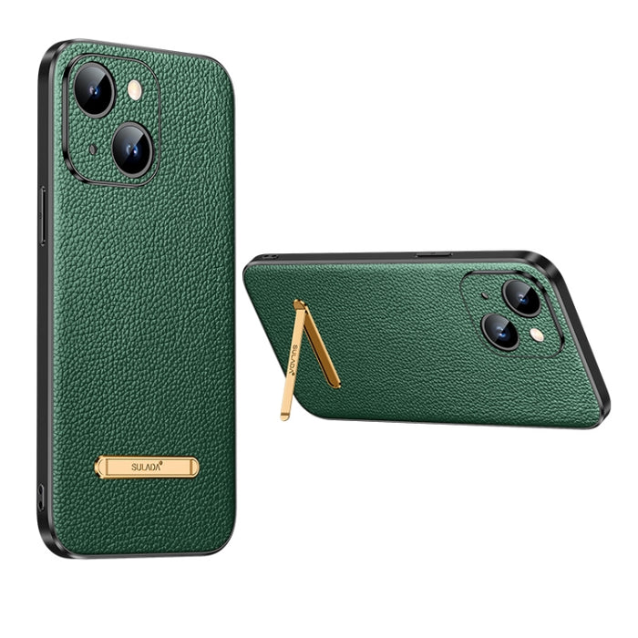SULADA Famosa serie artesanal Litchi Leather PC + TPU Phone Case, For iPhone 14, For iPhone 14 Plus, For iPhone 14 Pro, For iPhone 14 Pro Max
