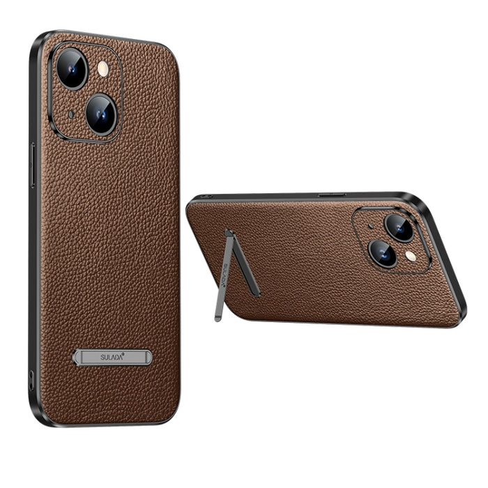 SULADA Famosa serie artesanal Litchi Leather PC + TPU Phone Case, For iPhone 14, For iPhone 14 Plus, For iPhone 14 Pro, For iPhone 14 Pro Max