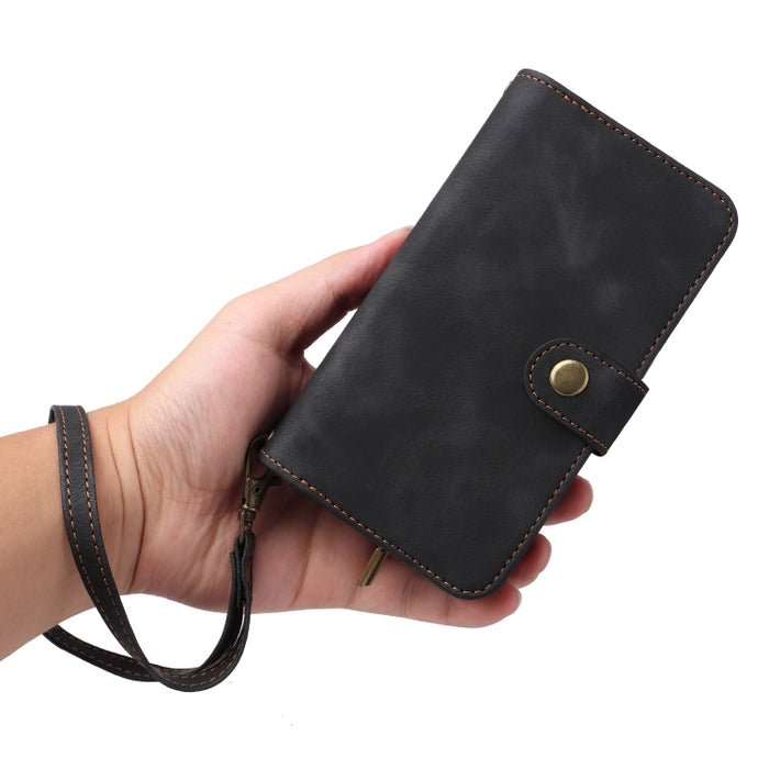 Ranura para tarjeta multifuncional Cartera con cremallera Funda de cuero con tapa para teléfono, For iPhone 11, For iPhone 11 Pro, For iPhone 11 Pro Max, For iPhone 12 Pro Max, For iPhone 12 Pro, For iPhone 12 mini, For iPhone 12, For iPhone 13 mini   ...