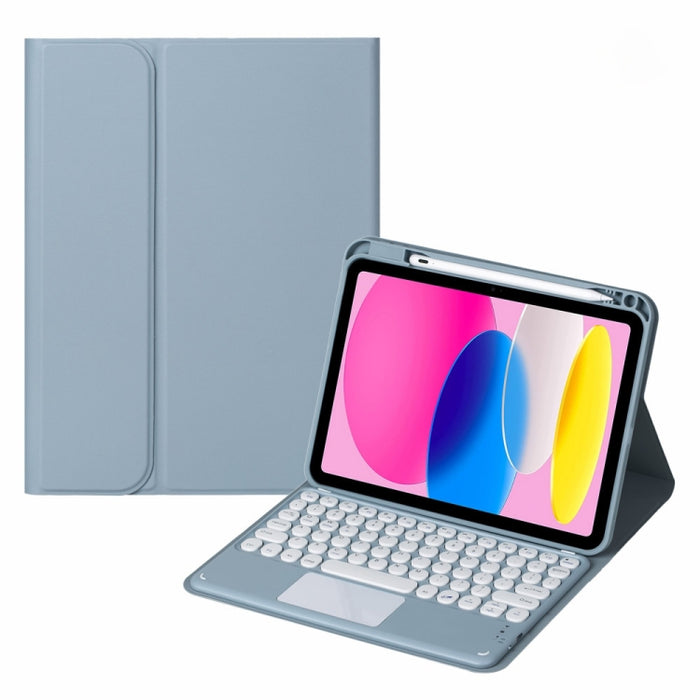 Estuche para tableta de cuero con teclado táctil Bluetooth, For iPad 10th Gen 10.9 2022