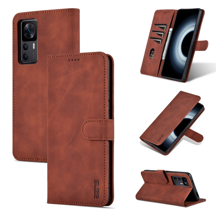 AZNS Skin Feel Calf Texture Flip Funda de cuero para teléfono, For Xiaomi 12T / 12T Pro / Redmi K50 Ultra, For Huawei Mate 50 Pro, For Honor X40