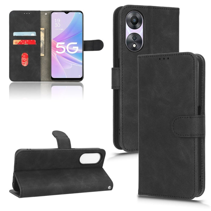 Estuche para teléfono de cuero con tapa magnética Skin Feel, For OPPO A58 5G, For Infinix Hot 20i, For Tecno Pop 6, For Nokia X30 5G, For Xiaomi Civi 2 5G, For UMIDIGI C1