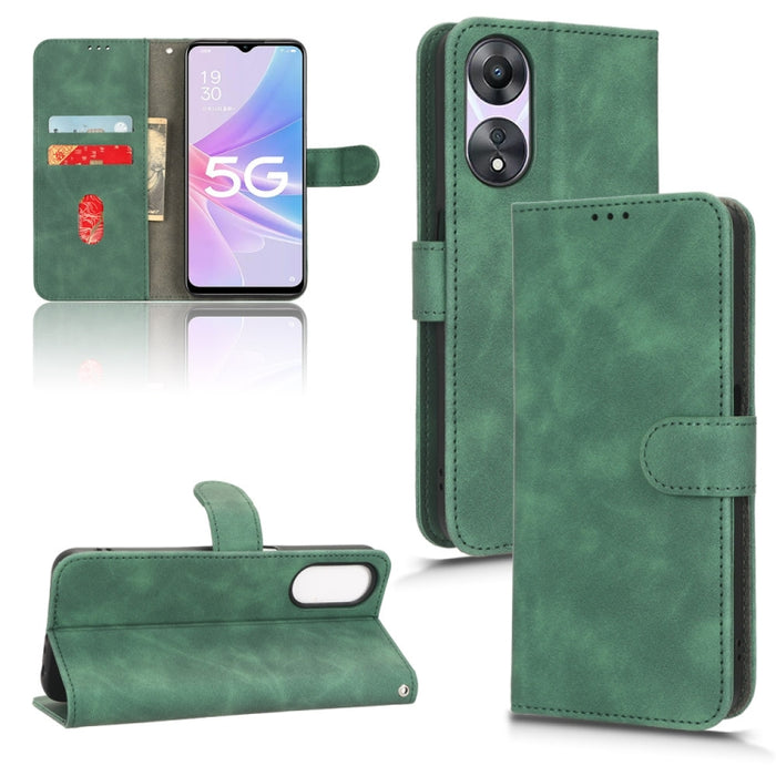 Estuche para teléfono de cuero con tapa magnética Skin Feel, For OPPO A58 5G, For Infinix Hot 20i, For Tecno Pop 6, For Nokia X30 5G, For Xiaomi Civi 2 5G, For UMIDIGI C1