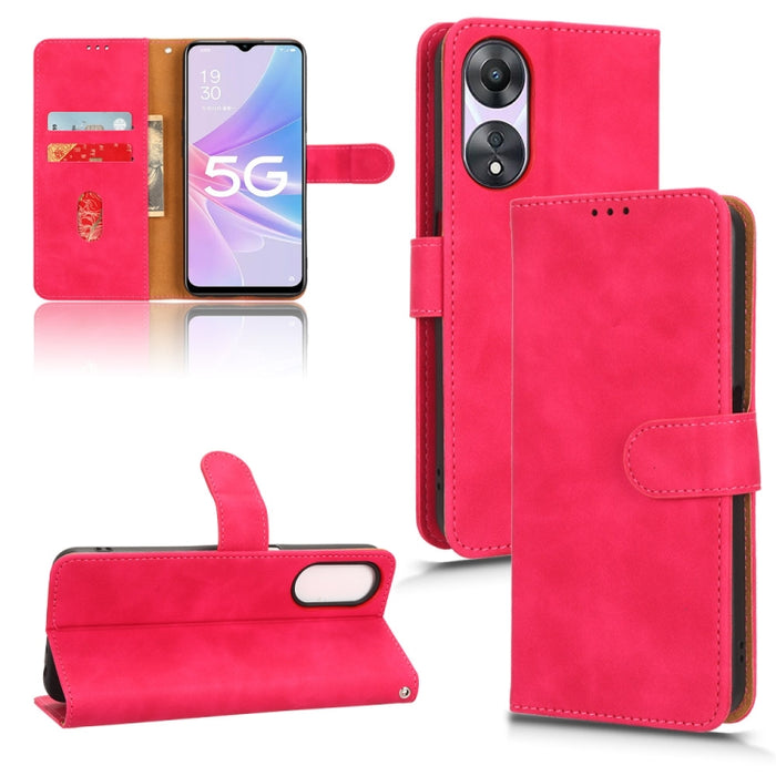 Estuche para teléfono de cuero con tapa magnética Skin Feel, For OPPO A58 5G, For Infinix Hot 20i, For Tecno Pop 6, For Nokia X30 5G, For Xiaomi Civi 2 5G, For UMIDIGI C1