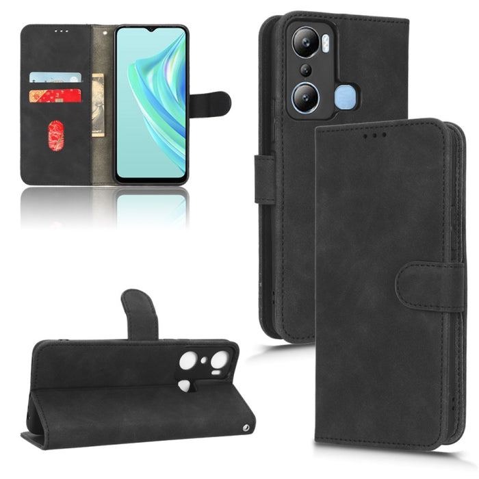 Estuche para teléfono de cuero con tapa magnética Skin Feel, For OPPO A58 5G, For Infinix Hot 20i, For Tecno Pop 6, For Nokia X30 5G, For Xiaomi Civi 2 5G, For UMIDIGI C1