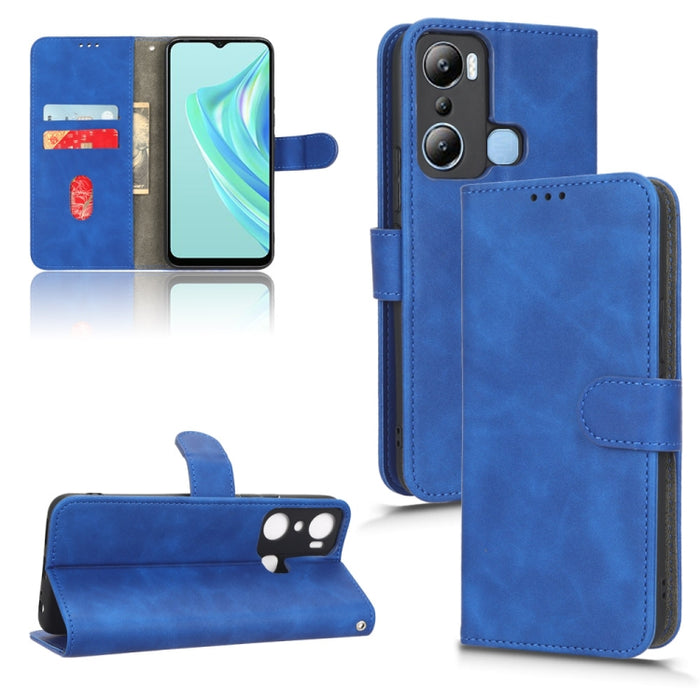 Estuche para teléfono de cuero con tapa magnética Skin Feel, For OPPO A58 5G, For Infinix Hot 20i, For Tecno Pop 6, For Nokia X30 5G, For Xiaomi Civi 2 5G, For UMIDIGI C1