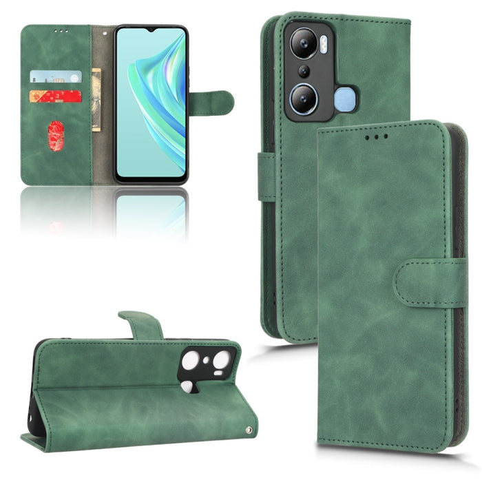 Estuche para teléfono de cuero con tapa magnética Skin Feel, For OPPO A58 5G, For Infinix Hot 20i, For Tecno Pop 6, For Nokia X30 5G, For Xiaomi Civi 2 5G, For UMIDIGI C1
