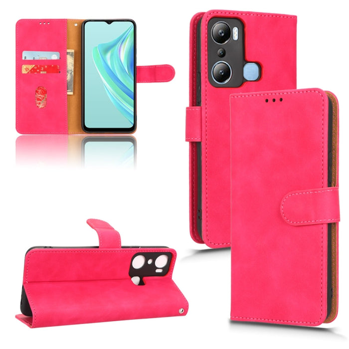 Estuche para teléfono de cuero con tapa magnética Skin Feel, For OPPO A58 5G, For Infinix Hot 20i, For Tecno Pop 6, For Nokia X30 5G, For Xiaomi Civi 2 5G, For UMIDIGI C1