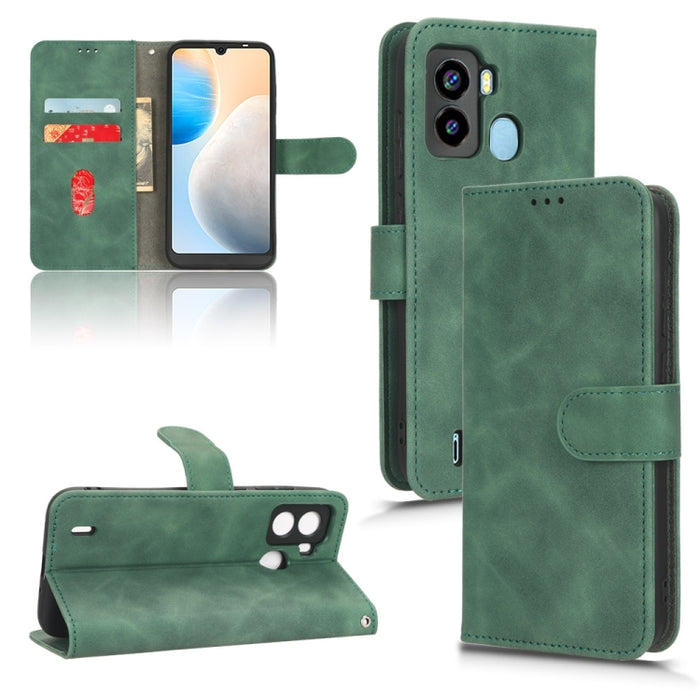 Estuche para teléfono de cuero con tapa magnética Skin Feel, For OPPO A58 5G, For Infinix Hot 20i, For Tecno Pop 6, For Nokia X30 5G, For Xiaomi Civi 2 5G, For UMIDIGI C1