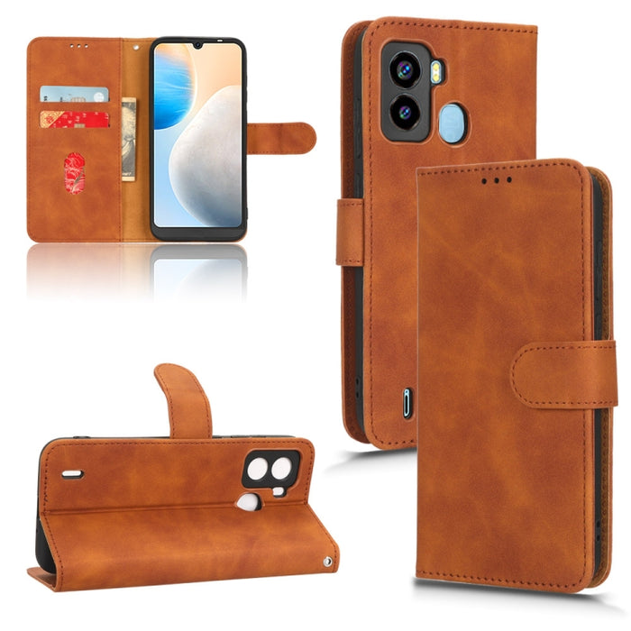 Estuche para teléfono de cuero con tapa magnética Skin Feel, For OPPO A58 5G, For Infinix Hot 20i, For Tecno Pop 6, For Nokia X30 5G, For Xiaomi Civi 2 5G, For UMIDIGI C1