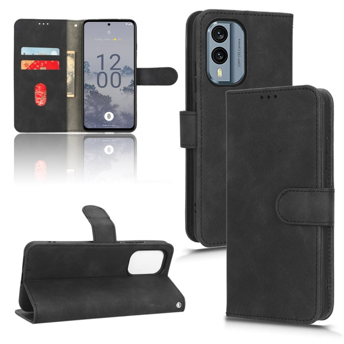 Estuche para teléfono de cuero con tapa magnética Skin Feel, For OPPO A58 5G, For Infinix Hot 20i, For Tecno Pop 6, For Nokia X30 5G, For Xiaomi Civi 2 5G, For UMIDIGI C1