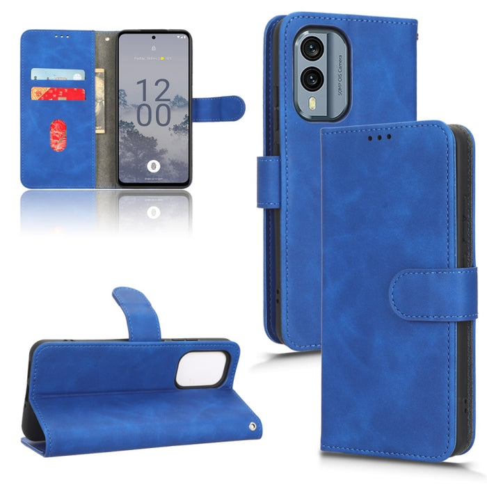 Estuche para teléfono de cuero con tapa magnética Skin Feel, For OPPO A58 5G, For Infinix Hot 20i, For Tecno Pop 6, For Nokia X30 5G, For Xiaomi Civi 2 5G, For UMIDIGI C1