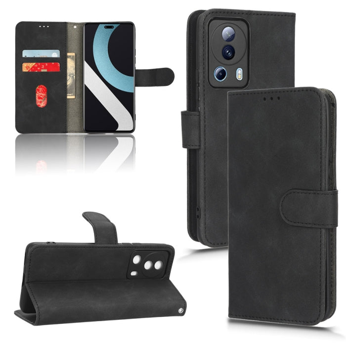 Estuche para teléfono de cuero con tapa magnética Skin Feel, For OPPO A58 5G, For Infinix Hot 20i, For Tecno Pop 6, For Nokia X30 5G, For Xiaomi Civi 2 5G, For UMIDIGI C1