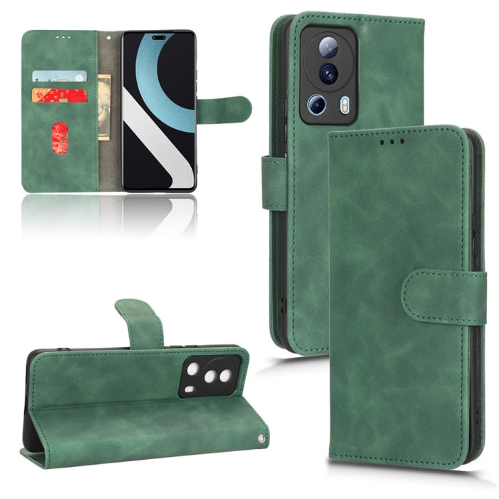 Estuche para teléfono de cuero con tapa magnética Skin Feel, For OPPO A58 5G, For Infinix Hot 20i, For Tecno Pop 6, For Nokia X30 5G, For Xiaomi Civi 2 5G, For UMIDIGI C1