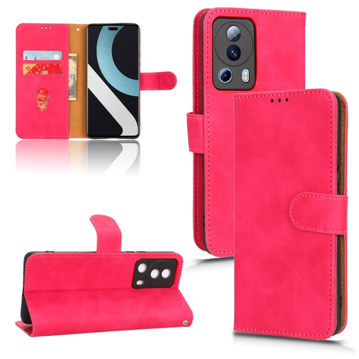 Estuche para teléfono de cuero con tapa magnética Skin Feel, For OPPO A58 5G, For Infinix Hot 20i, For Tecno Pop 6, For Nokia X30 5G, For Xiaomi Civi 2 5G, For UMIDIGI C1