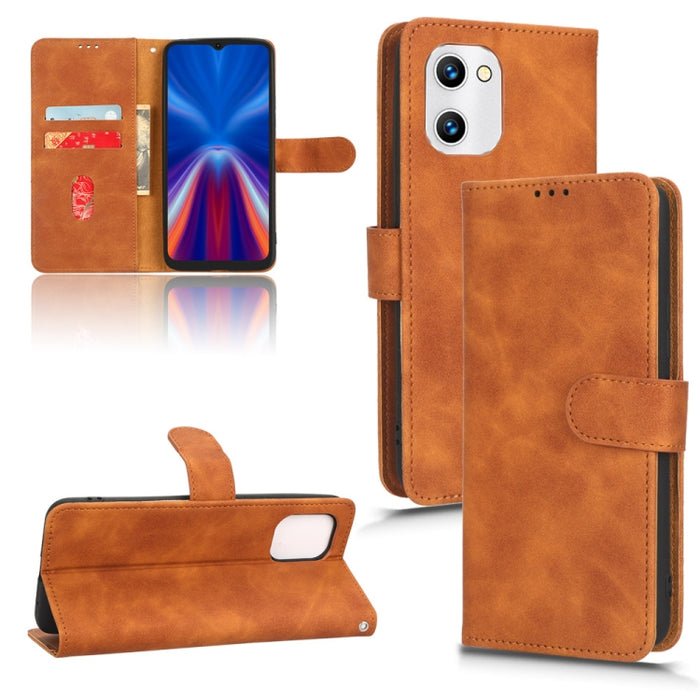 Estuche para teléfono de cuero con tapa magnética Skin Feel, For OPPO A58 5G, For Infinix Hot 20i, For Tecno Pop 6, For Nokia X30 5G, For Xiaomi Civi 2 5G, For UMIDIGI C1