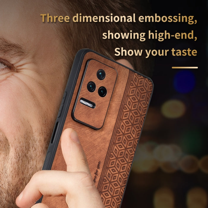 Estuche para teléfono con sensación de piel en relieve AZNS 3D, For Xiaomi Poco F4 / Redmi K40S, For Xiaomi Redmi K50 / K50 Pro, For Xiaomi Redmi Note 11E 5G, For vivo Y35 4G, For OPPO A96 5G / F21 Pro 5G