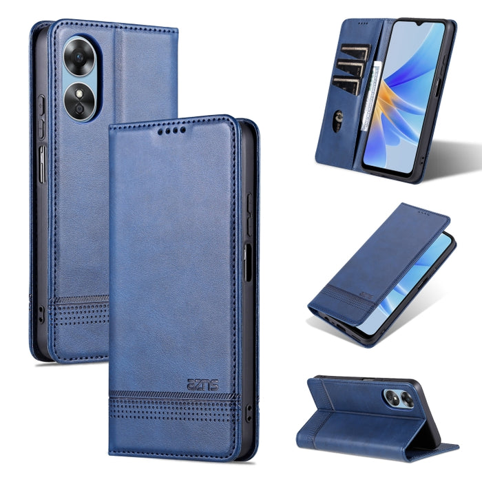AZNS Funda de cuero con tapa magnética con textura de becerro para teléfono, For OPPO A17, For Xiaomi 12T / 12T Pro / Redmi K50 Ultra
