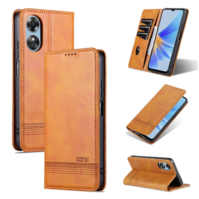AZNS Funda de cuero con tapa magnética con textura de becerro para teléfono, For OPPO A17, For Xiaomi 12T / 12T Pro / Redmi K50 Ultra