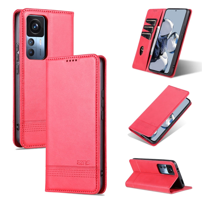 AZNS Funda de cuero con tapa magnética con textura de becerro para teléfono, For OPPO A17, For Xiaomi 12T / 12T Pro / Redmi K50 Ultra