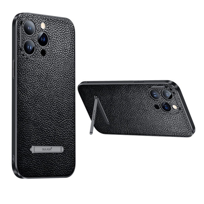 Estuche para teléfono con cubierta trasera de cuero con soporte invisible SULADA, For iPhone 14, For iPhone 14 Plus, For iPhone 14 Pro, For iPhone 14 Pro Max, For iPhone 13, For iPhone 13 Pro, For iPhone 13 Pro Max