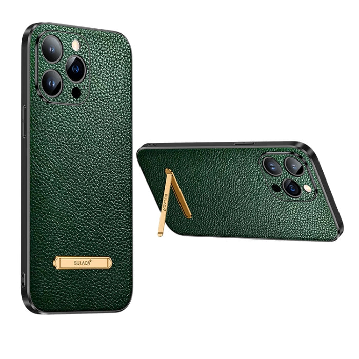 Estuche para teléfono con cubierta trasera de cuero con soporte invisible SULADA, For iPhone 14, For iPhone 14 Plus, For iPhone 14 Pro, For iPhone 14 Pro Max, For iPhone 13, For iPhone 13 Pro, For iPhone 13 Pro Max