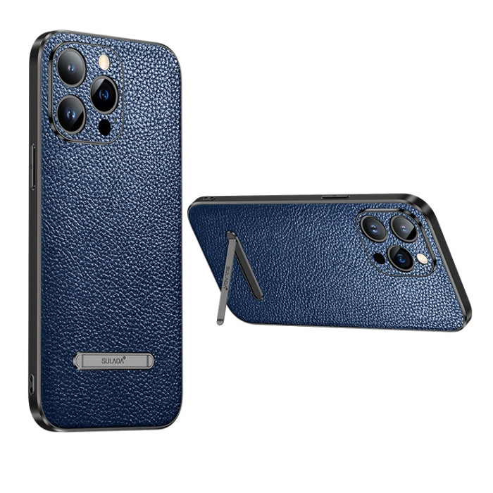 Estuche para teléfono con cubierta trasera de cuero con soporte invisible SULADA, For iPhone 14, For iPhone 14 Plus, For iPhone 14 Pro, For iPhone 14 Pro Max, For iPhone 13, For iPhone 13 Pro, For iPhone 13 Pro Max