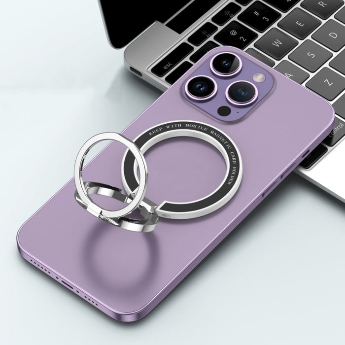 Soporte magnético para teléfono con anillo de doble eje para automóvil