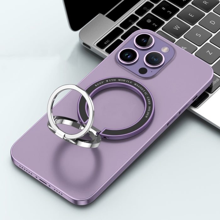 Soporte magnético para teléfono con anillo de doble eje para automóvil