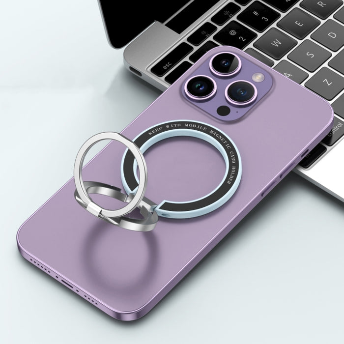 Soporte magnético para teléfono con anillo de doble eje para automóvil