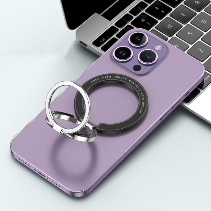 Soporte magnético para teléfono con anillo de doble eje para automóvil