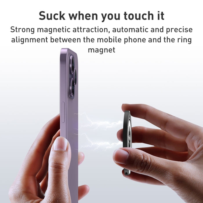 Soporte magnético para teléfono con anillo de doble eje para automóvil