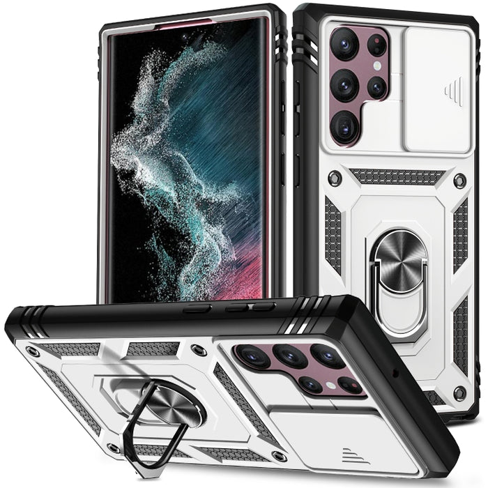 Funda deslizante para cámara TPU + funda para teléfono PC, For Samsung Galaxy S22 5G, For Samsung Galaxy S22+ 5G, For Samsung Galaxy S22 Ultra 5G, For Samsung Galaxy A33 5G, For Samsung Galaxy Note20 Ultra, For Motorola Moto G Play 2021                ...