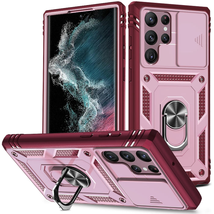 Funda deslizante para cámara TPU + funda para teléfono PC, For Samsung Galaxy S22 5G, For Samsung Galaxy S22+ 5G, For Samsung Galaxy S22 Ultra 5G, For Samsung Galaxy A33 5G, For Samsung Galaxy Note20 Ultra, For Motorola Moto G Play 2021                ...