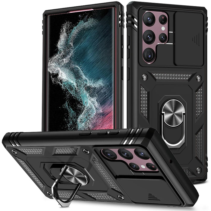 Funda deslizante para cámara TPU + funda para teléfono PC, For Samsung Galaxy S22 5G, For Samsung Galaxy S22+ 5G, For Samsung Galaxy S22 Ultra 5G, For Samsung Galaxy A33 5G, For Samsung Galaxy Note20 Ultra, For Motorola Moto G Play 2021                ...