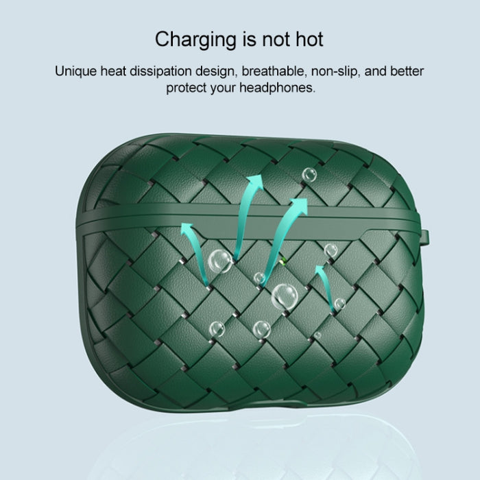 Funda protectora para auriculares inalámbricos de TPU con textura de tejido