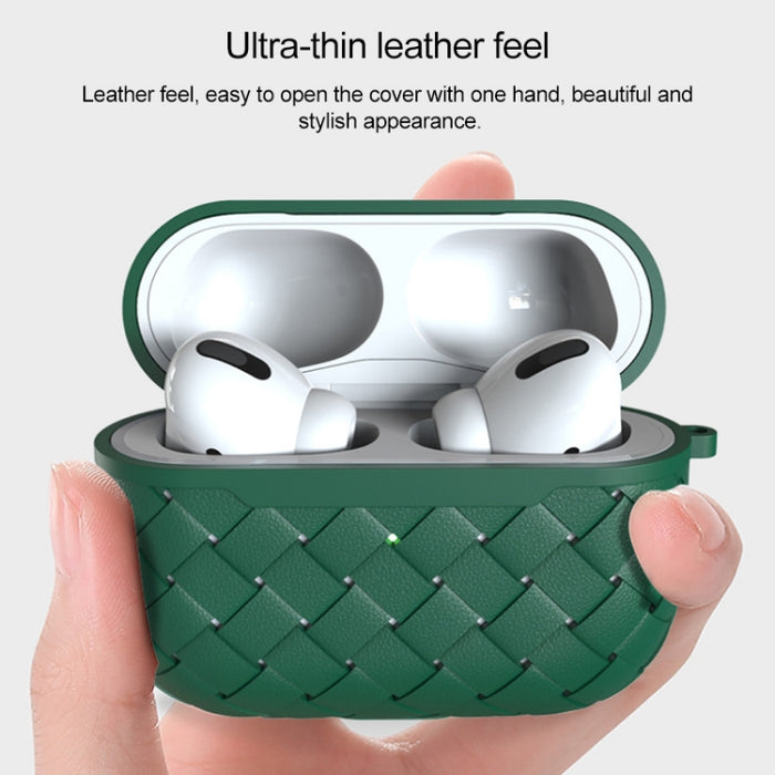 Funda protectora para auriculares inalámbricos de TPU con textura de tejido
