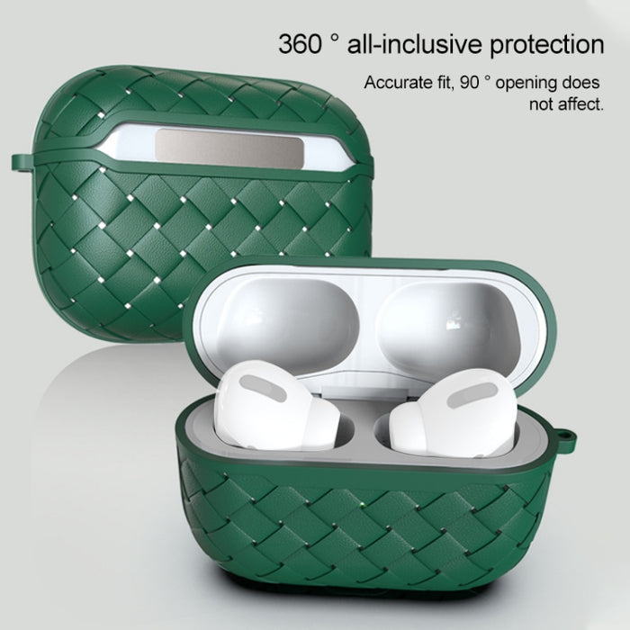 Funda protectora para auriculares inalámbricos de TPU con textura de tejido