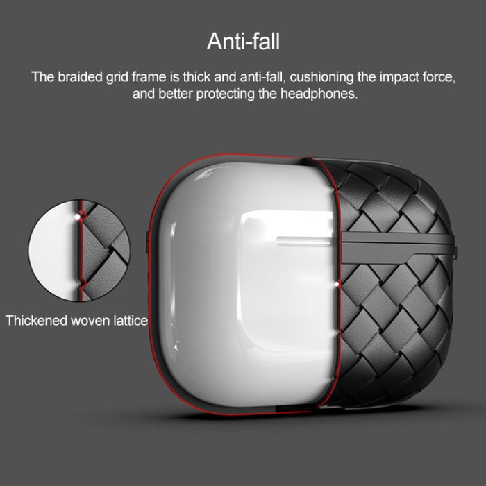 Funda protectora para auriculares inalámbricos de TPU con textura de tejido