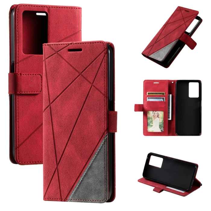 Estuche para teléfono de cuero con empalme de sensación de piel, For OPPO A57 2022, For Realme C30 4G, For Samsung Galaxy S23 5G, For Samsung Galaxy S23+ 5G, For Xiaomi 12T / Redmi K50 Ultra, For Samsung Galaxy S23 Ultra 5G, For Xiaomi Redmi 11 Prime 4...