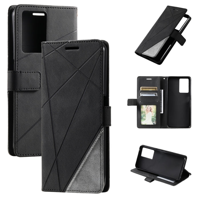 Estuche para teléfono de cuero con empalme de sensación de piel, For OPPO A57 2022, For Realme C30 4G, For Samsung Galaxy S23 5G, For Samsung Galaxy S23+ 5G, For Xiaomi 12T / Redmi K50 Ultra, For Samsung Galaxy S23 Ultra 5G, For Xiaomi Redmi 11 Prime 4...